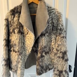 Anthropologie faux fur / suede reversible jacket